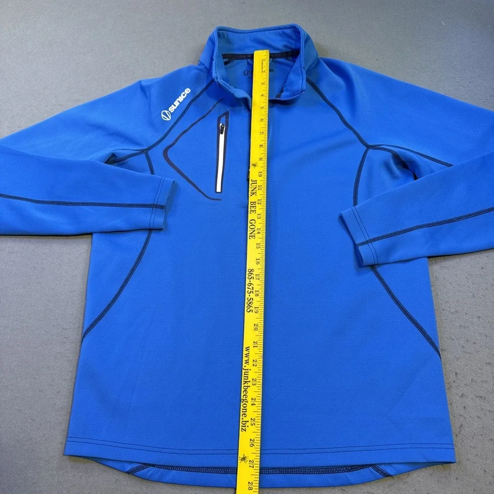 Sunice Windstopper Golf Pullover 1/4 Zip Men's MEDIUM  Athletic BLUE Jacket